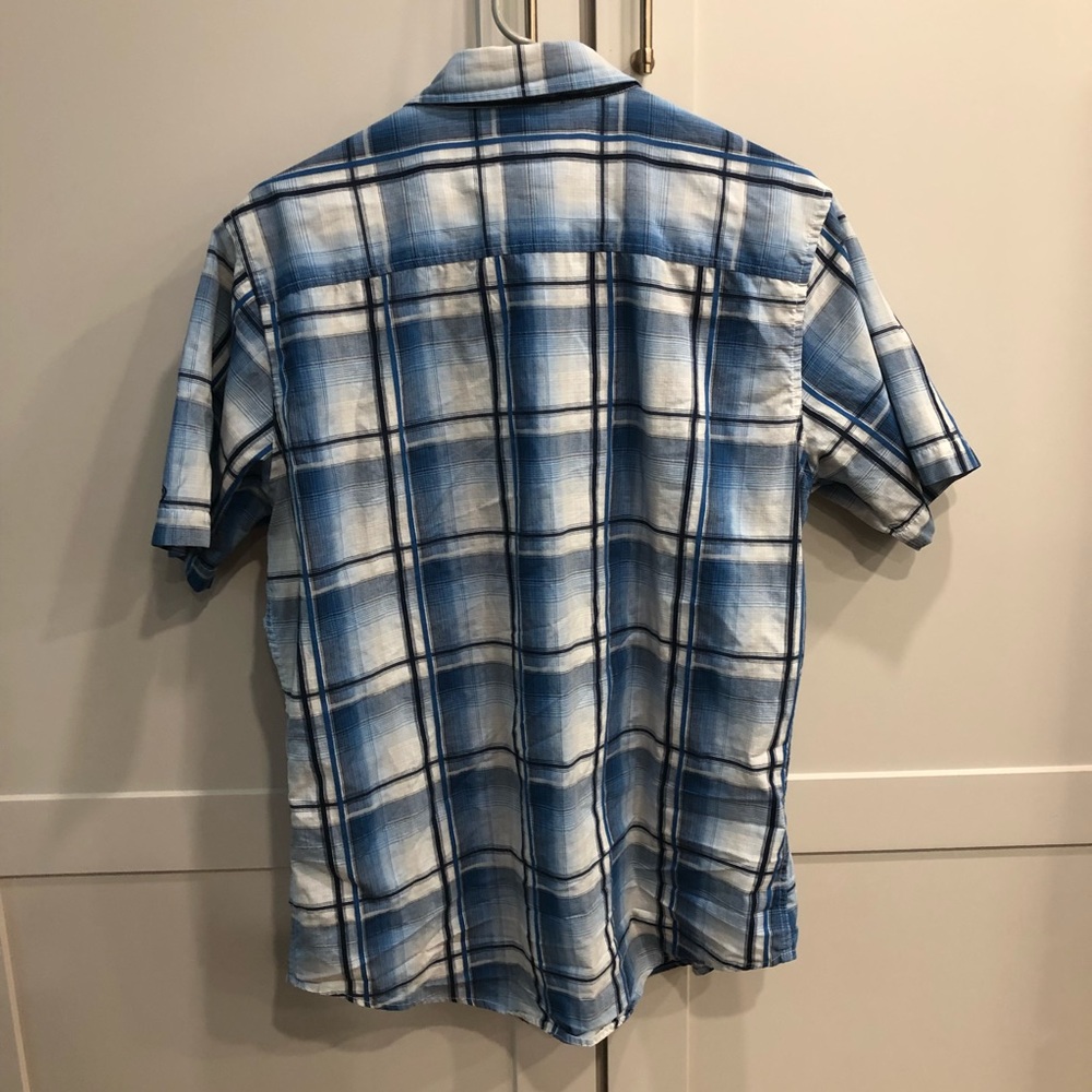 Men's Anchor Blue Short-Sleeve Button Down - Picture 2 of 4